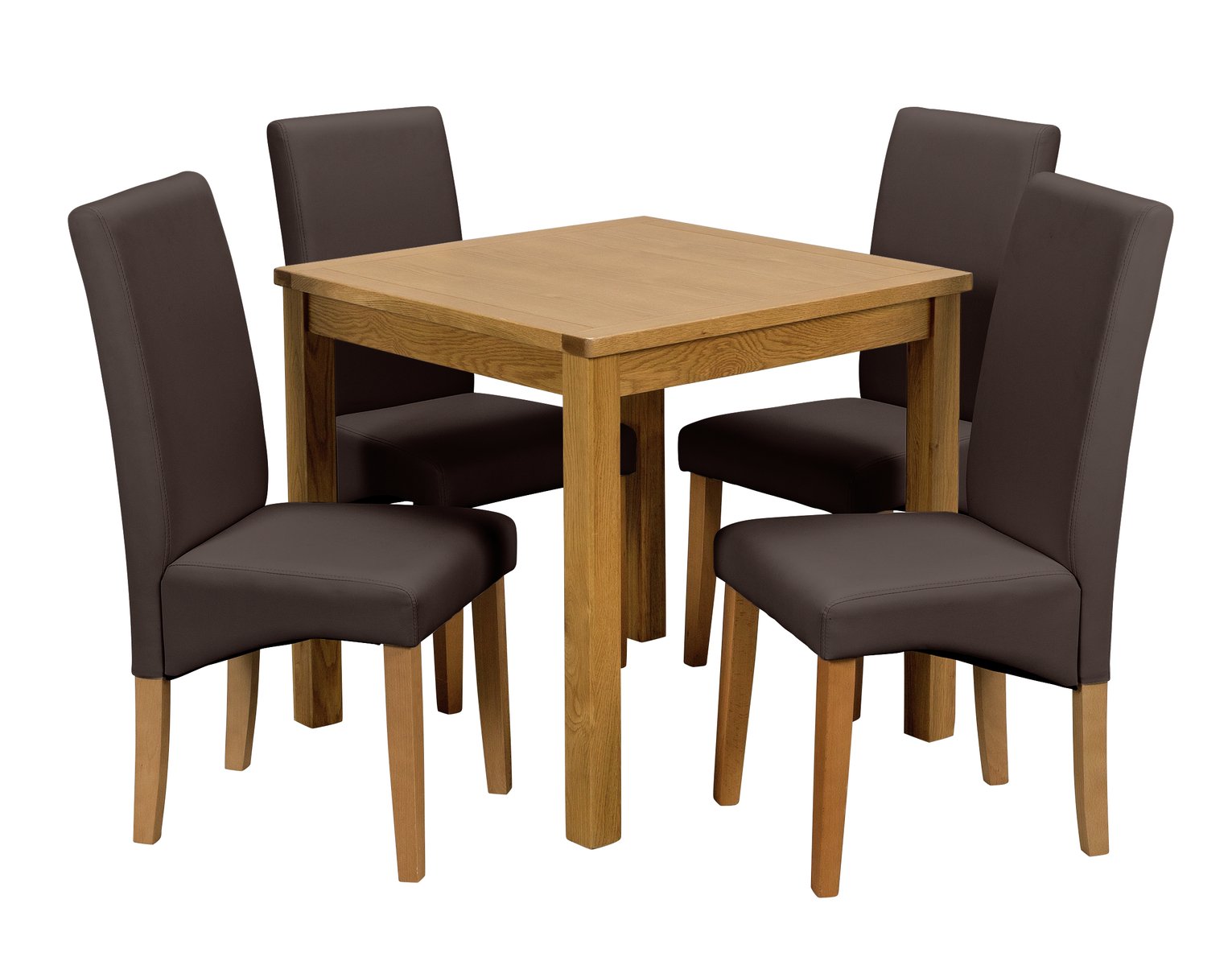 Argos Home Ashwell Dining Table and 4 Chairs - Chocolate