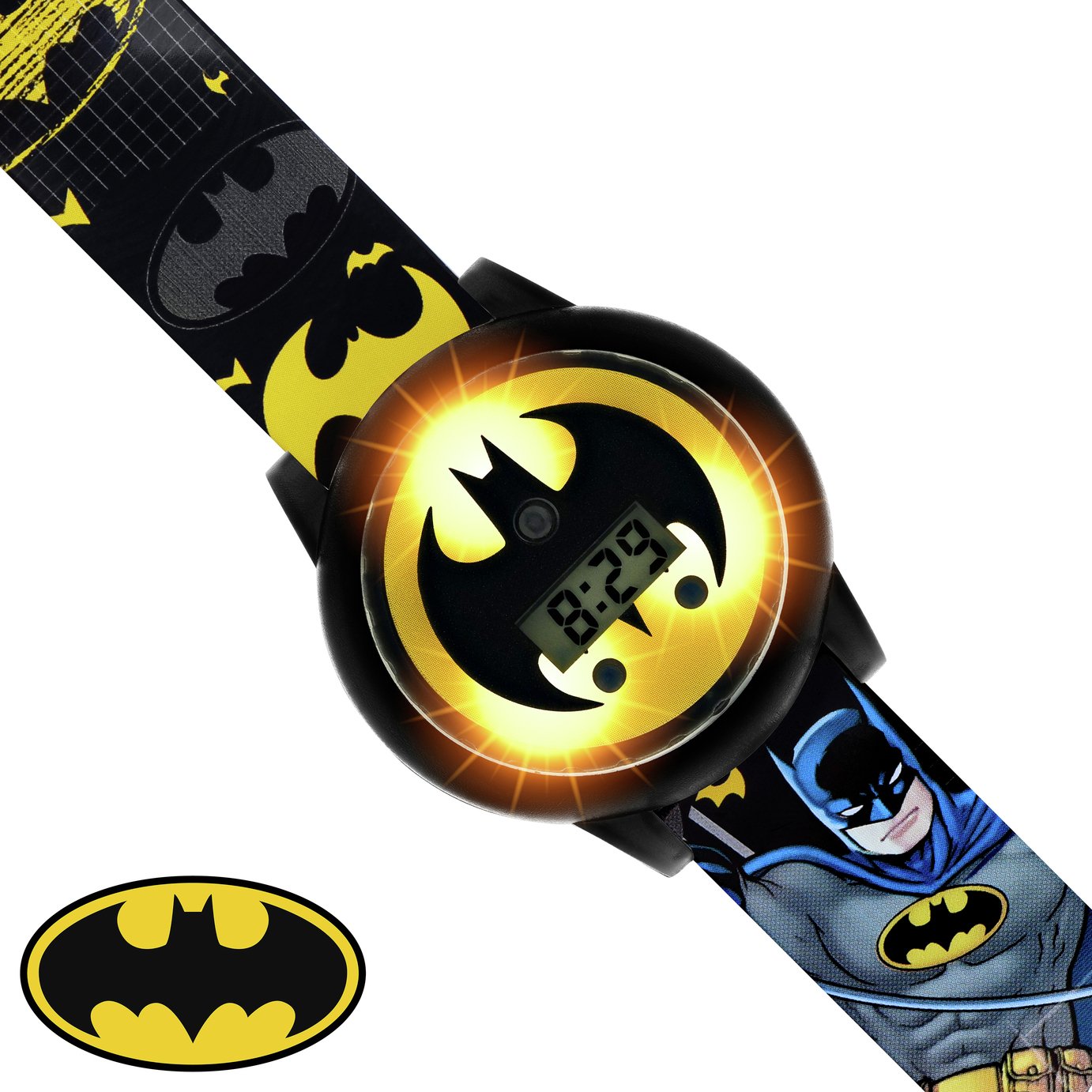 DC Comics Batman Light Up Spinning Dial Plastic Strap Watch Review