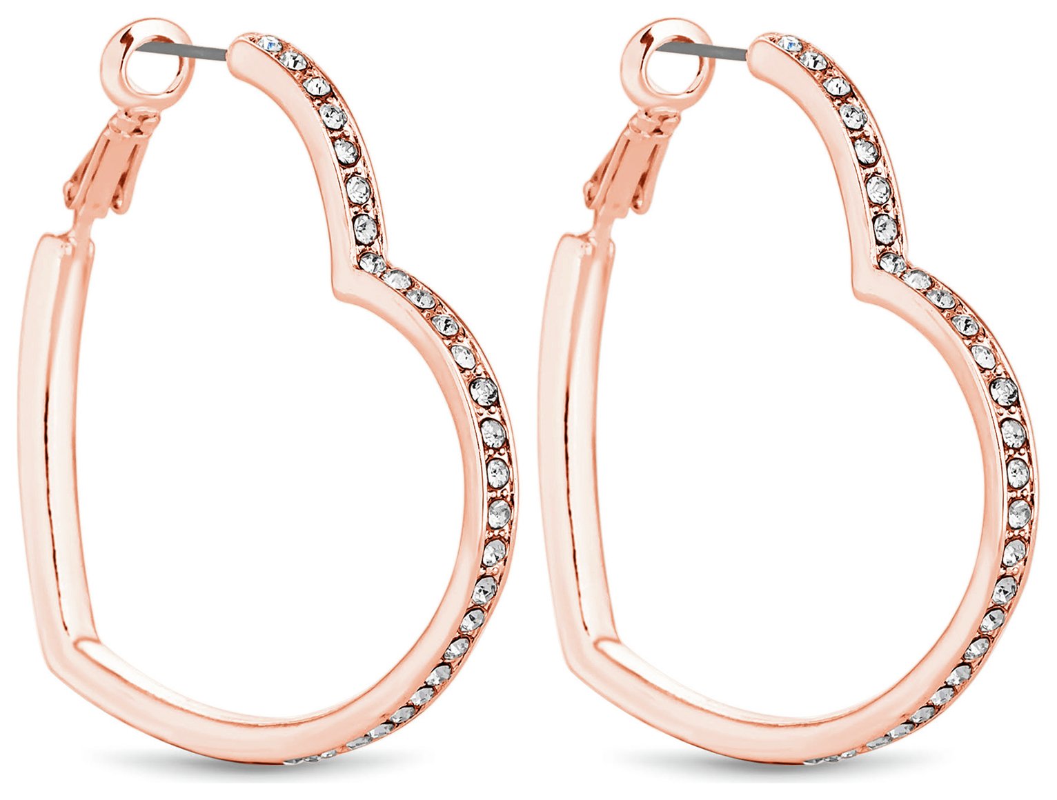 Lipsy Rose Colour Large Crystal Heart Hoop Earrings Review