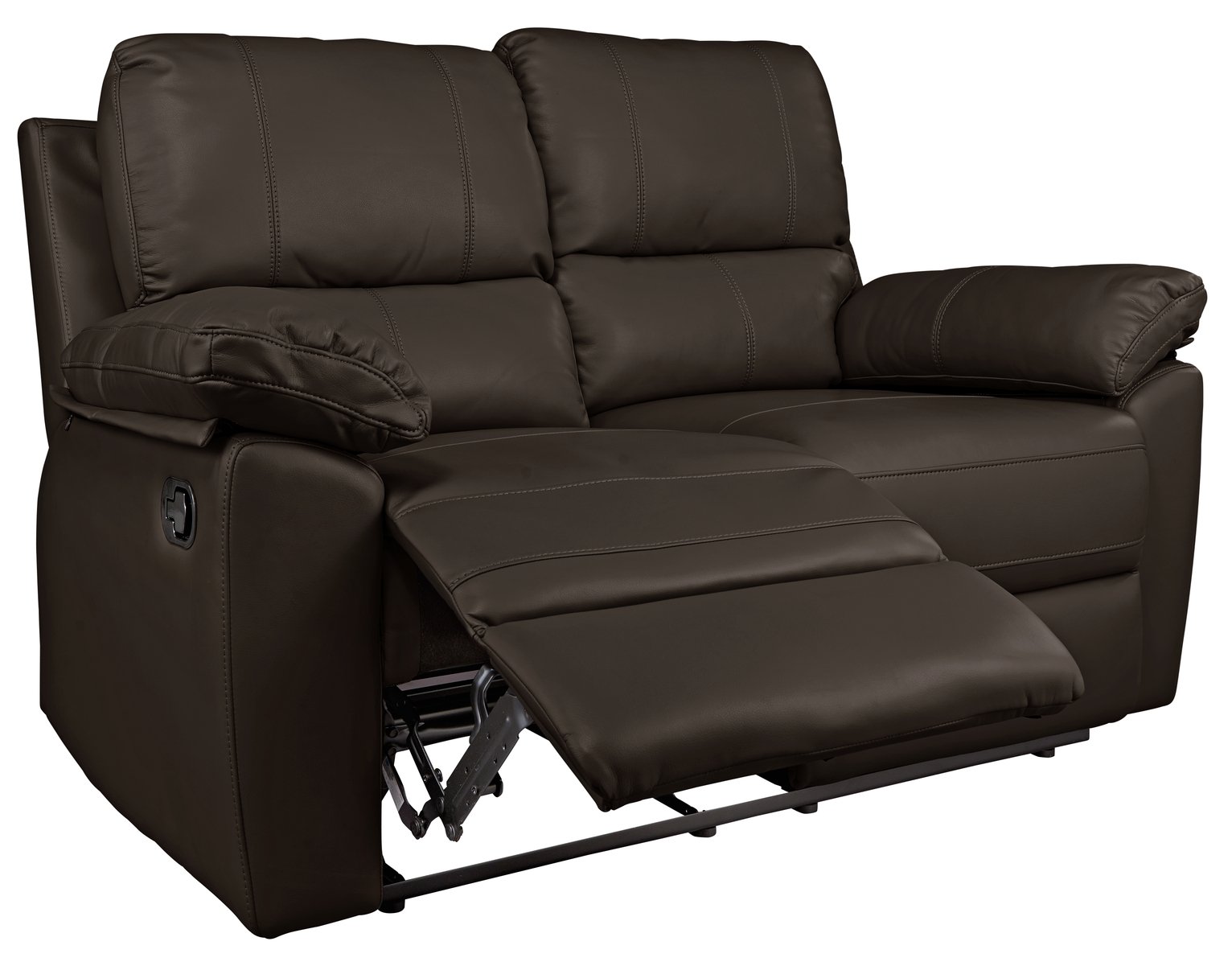 Argos Home Toby Faux Leather 2 Seater Recliner Sofa - Brown