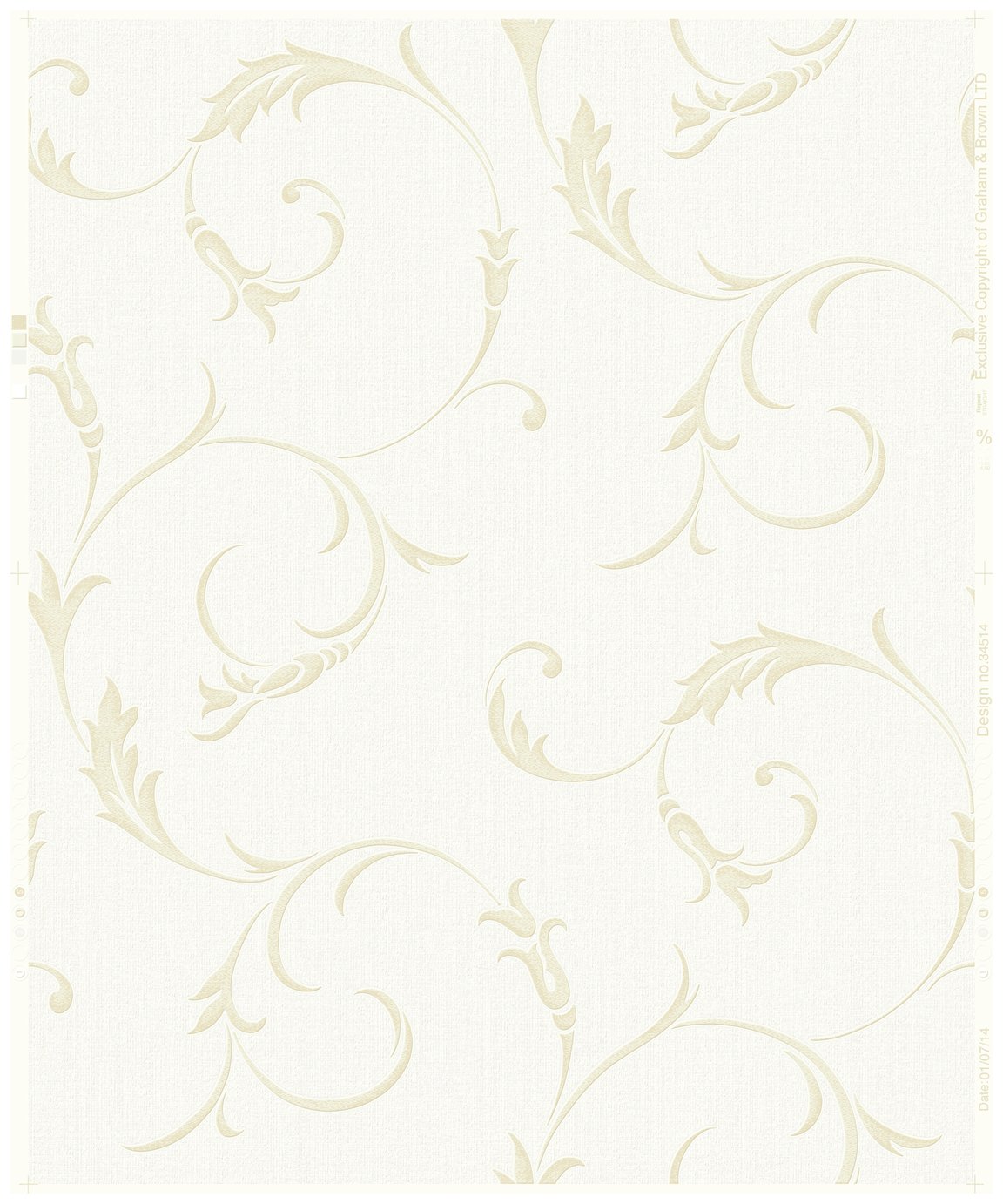 Superfresco Athena White Gold Wallpaper