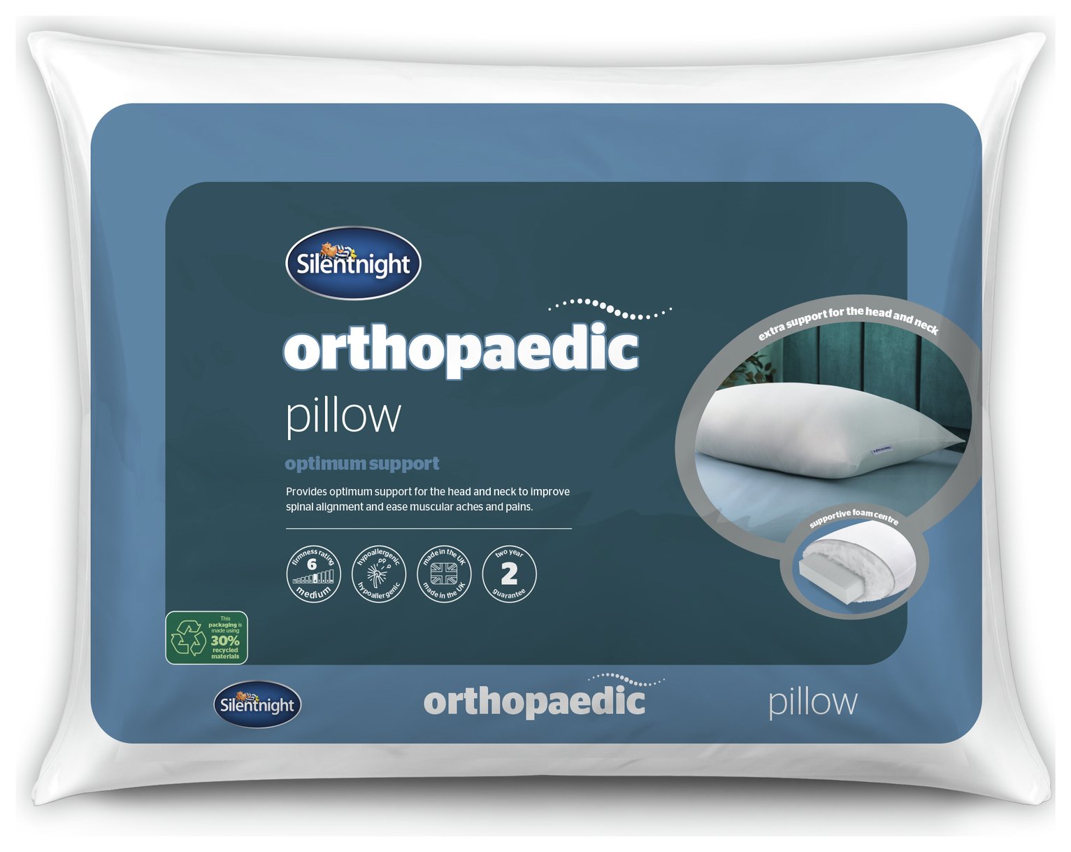 Silentnight Orthopaedic Medium Support Pillow