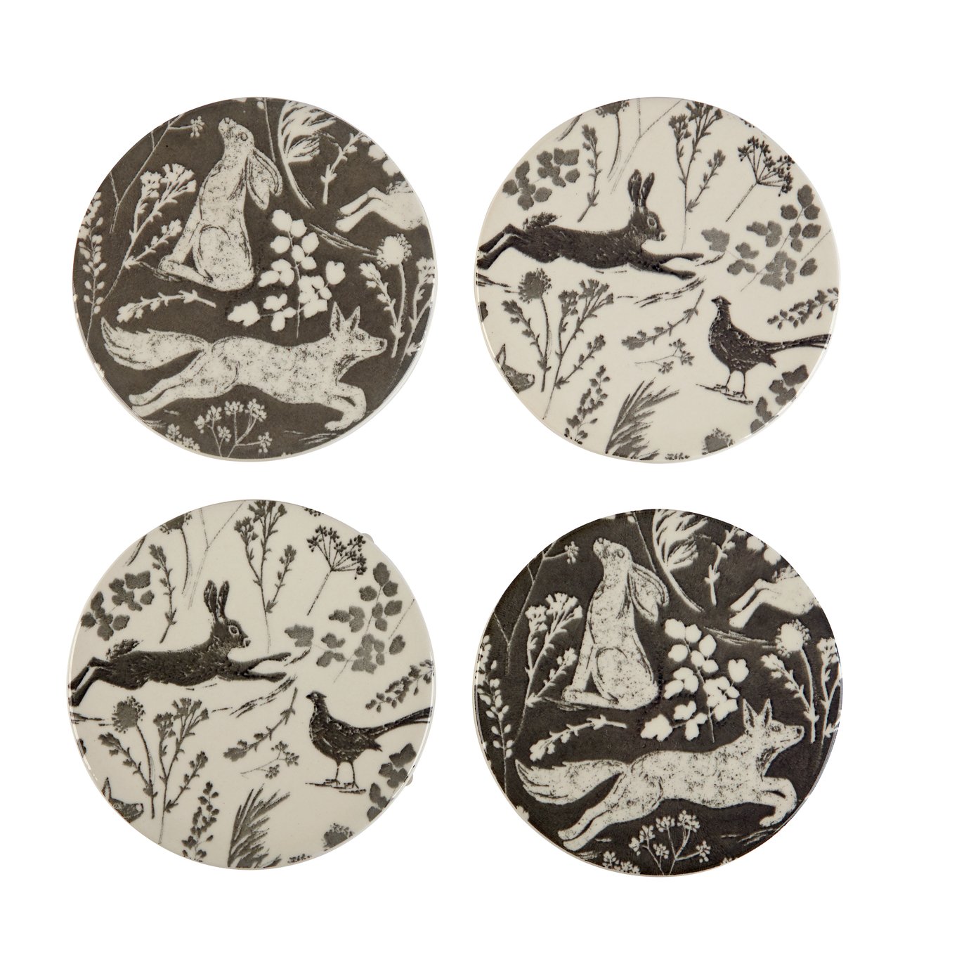 Sainsbury's Home Rural Retreat Set of 4 Printed Coasters