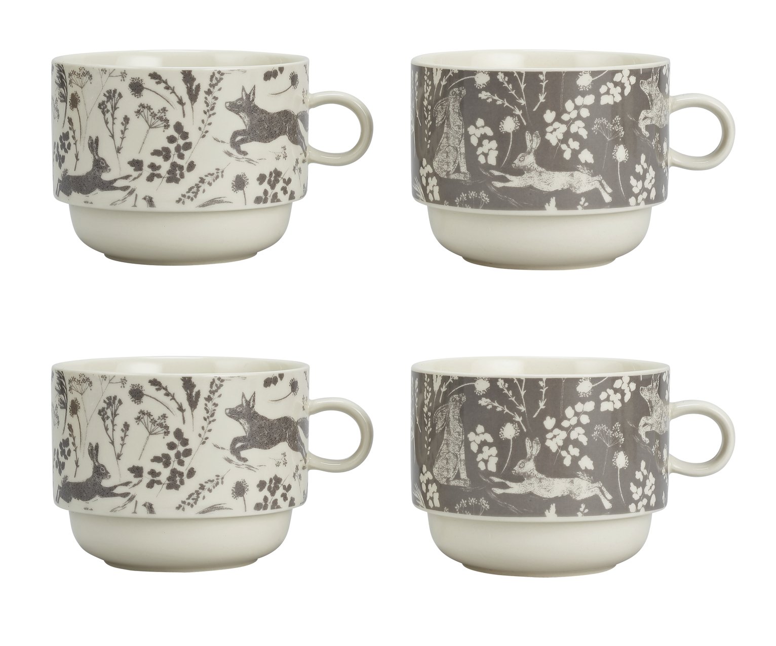 Sainsbury's Home Rural Retreat Set of 4 Stacking Mugs Reviews