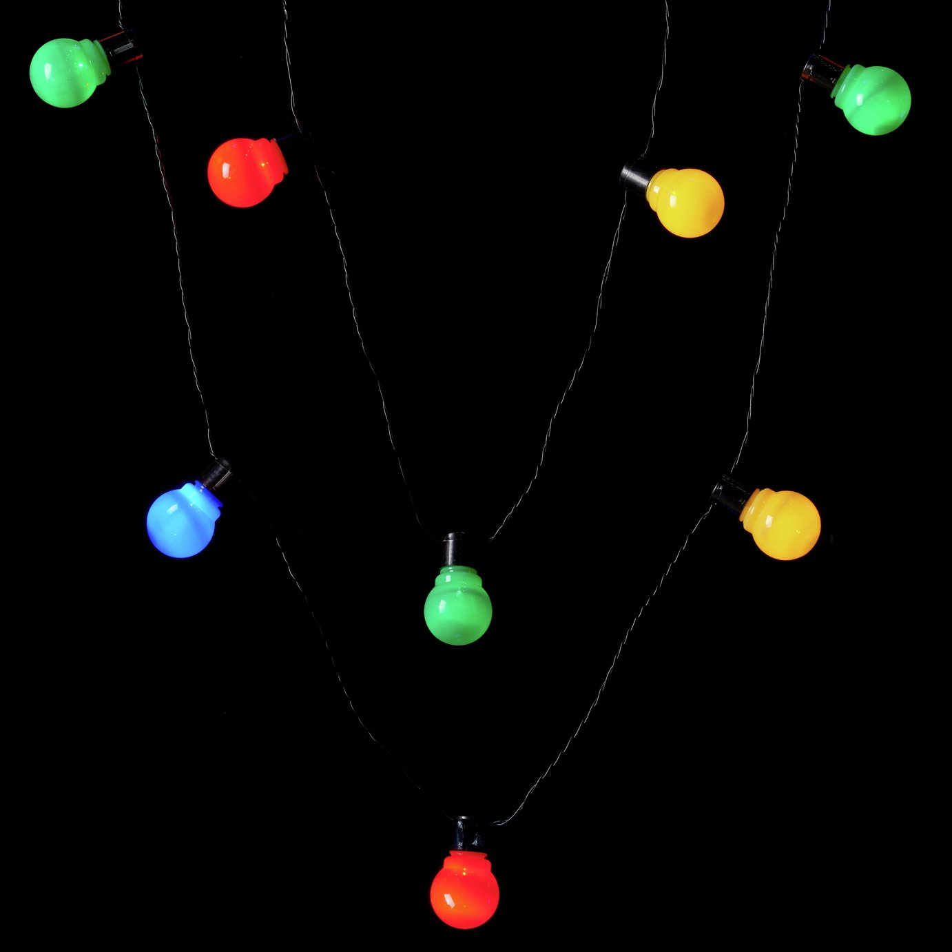 Argos Home 20 Multicoloured LED Festoon String Lights - 10m