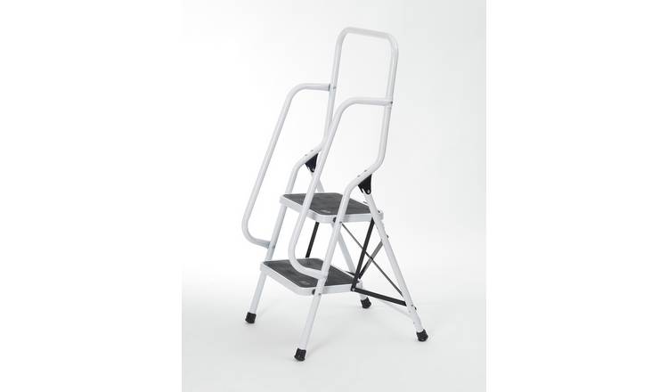 Buy Two Step Foldable Safety Ladder With Top And Side Handrails