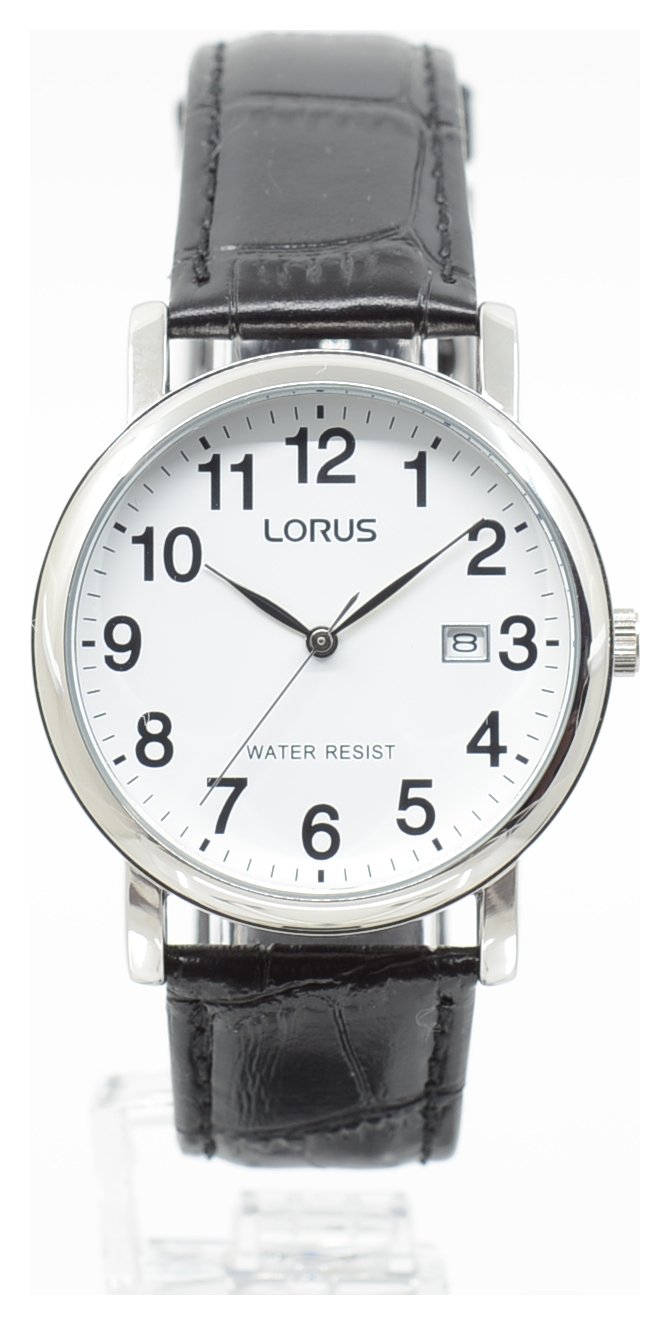 Lorus Men's Black Crocodile Effect Leather Strap Watch Review