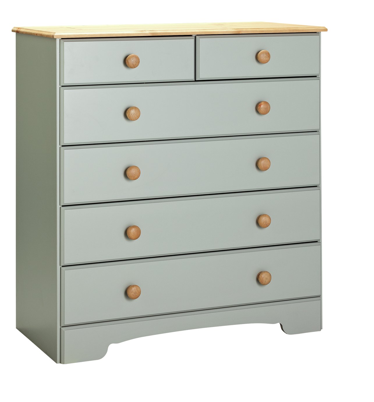 Argos Home Nordic 4 2 Drawer Chest - Grey & Pine