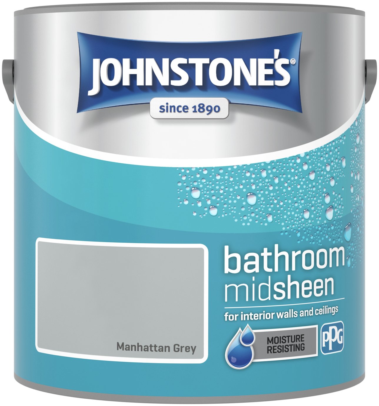 Johnstone's Kitchen & Bathroom Paint 2.5L - Manhatten Grey