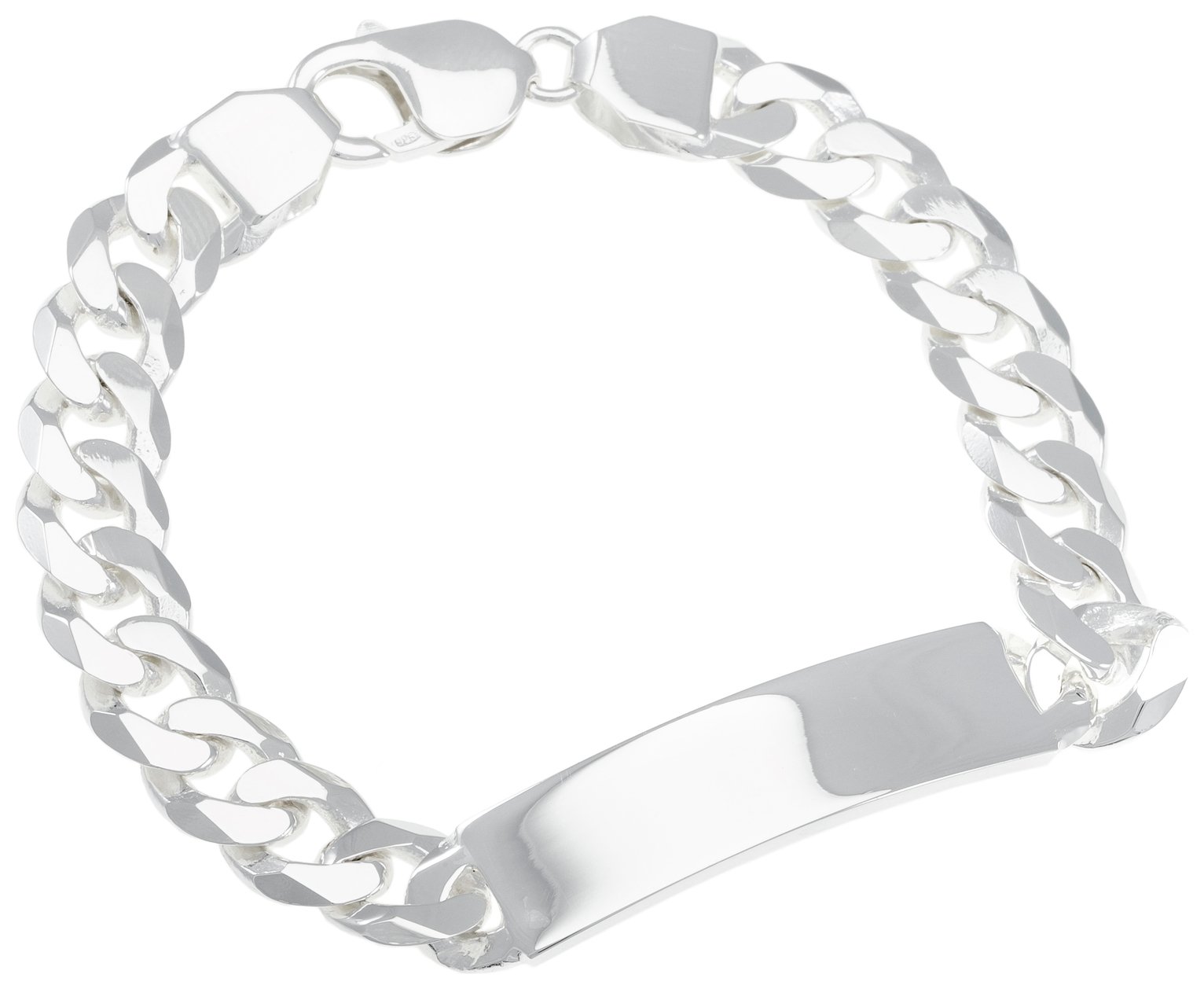 Revere Sterling Silver Solid Curb ID Bracelet