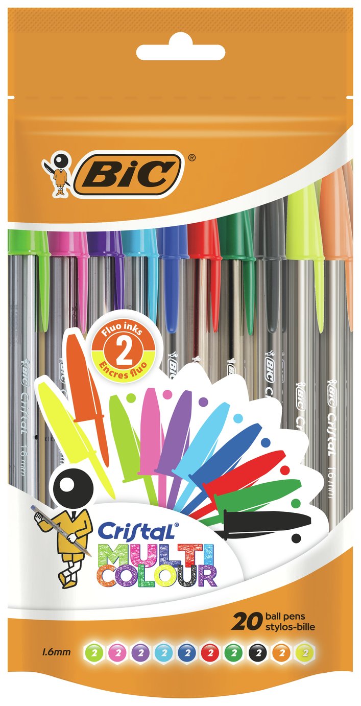 BIC Cristal Multicolour Pens - Pack of 20 