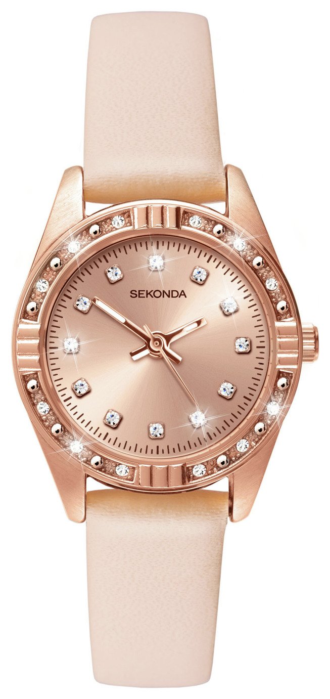 Sekonda Ladies Rose Gold Plated Stone Set Nude Strap Watch Review