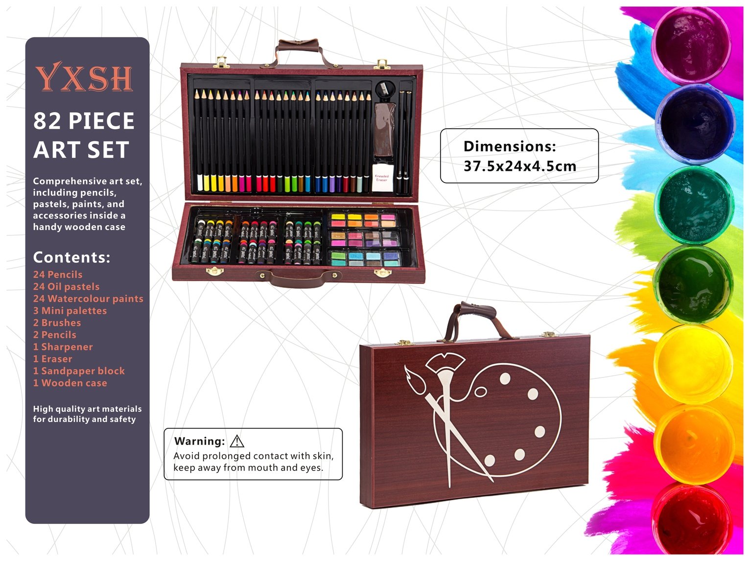 Buy YXSH 82 Piece Art Set, Art sets and accessories