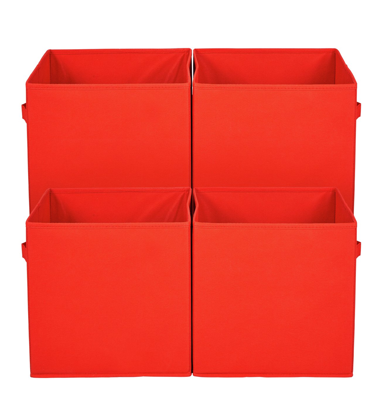 Argos Home Pack of 4 Red Canvas Boxes Review