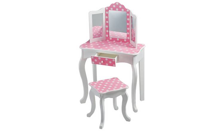 Buy Teamson Kids Gisele Polka Dot Vanity Table Stool Kids