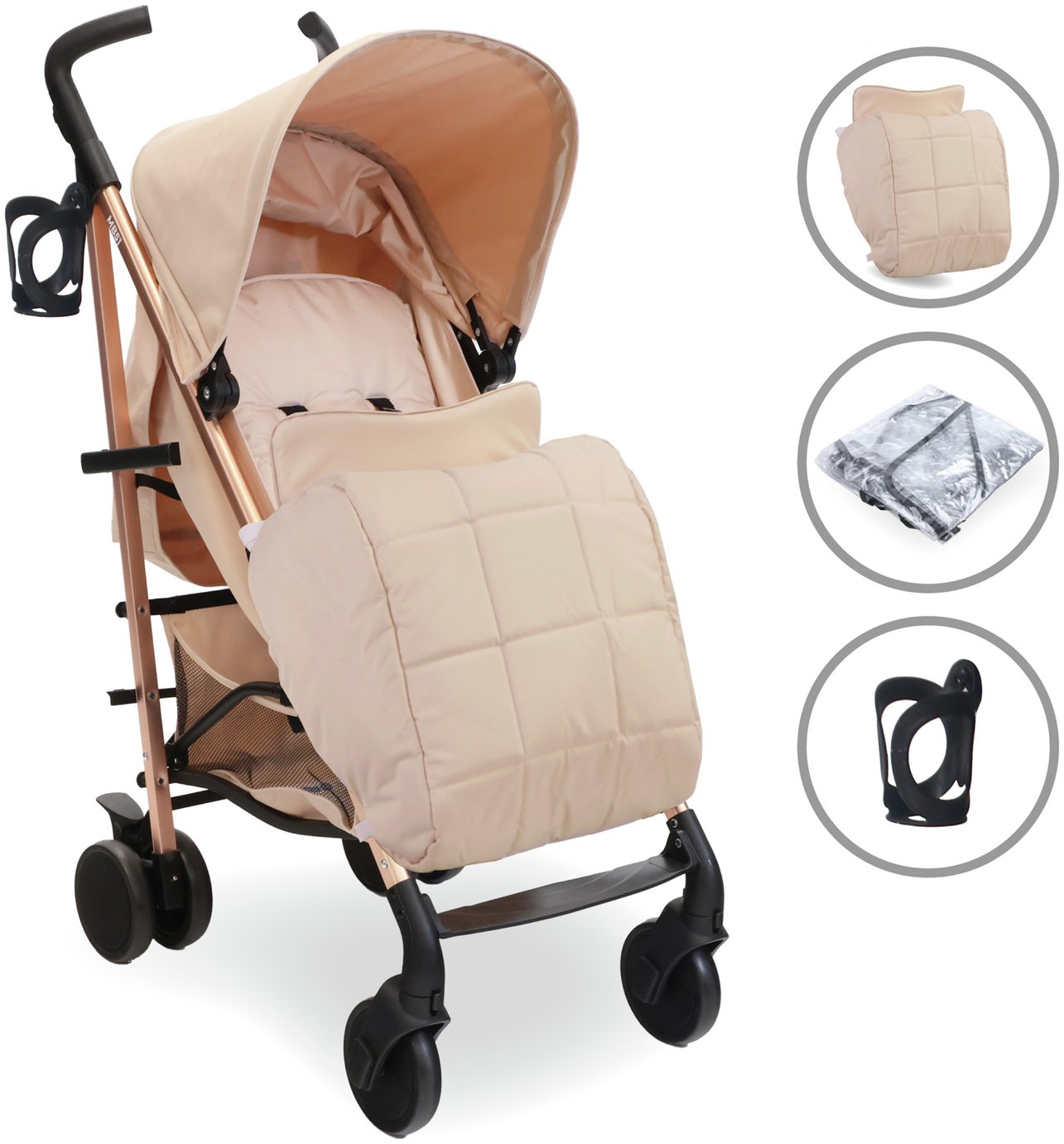 my babiie pushchair rose gold