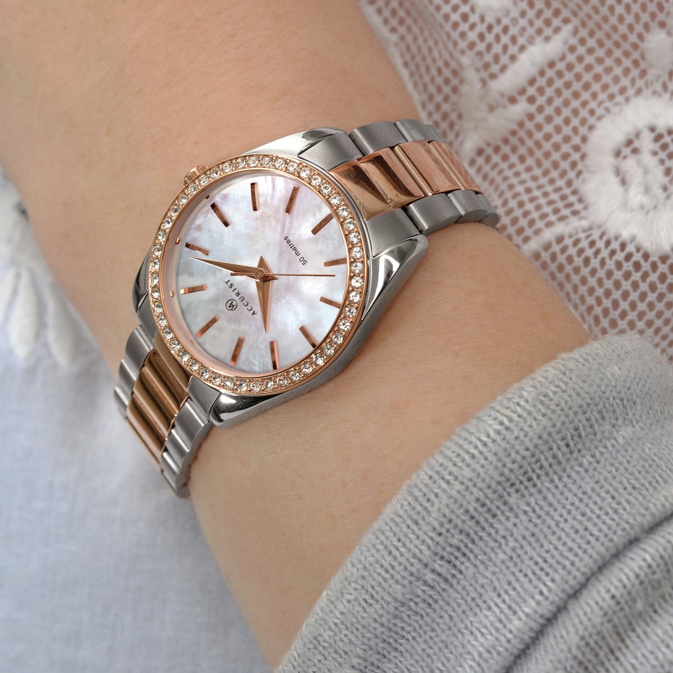 Accurist Ladies Two Tone Stone Set Bracelet Watch Review