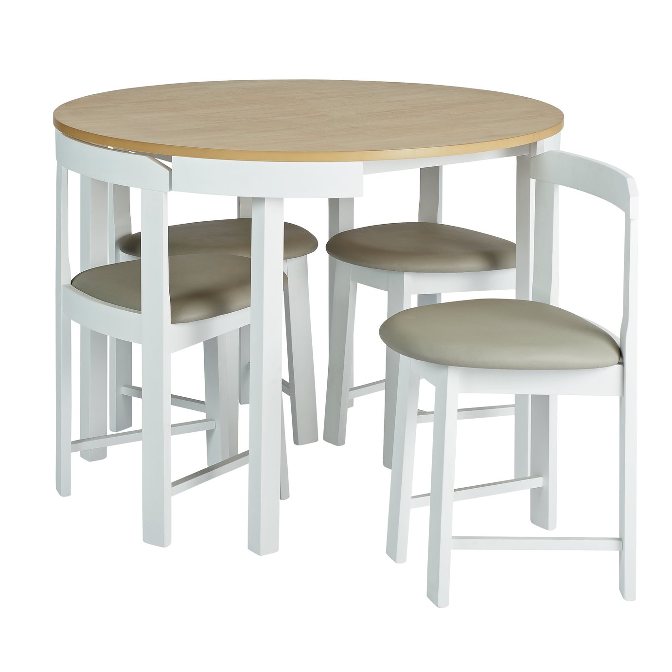 Argos Home Alena Solid Wood Table & 4 Two Tone Chairs