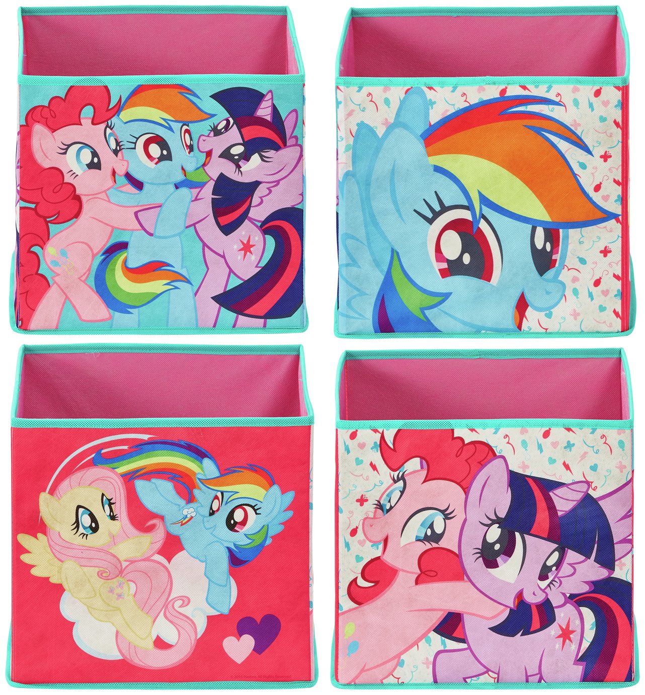 Argos Home Set of 4 My Little Pony Canvas Boxes