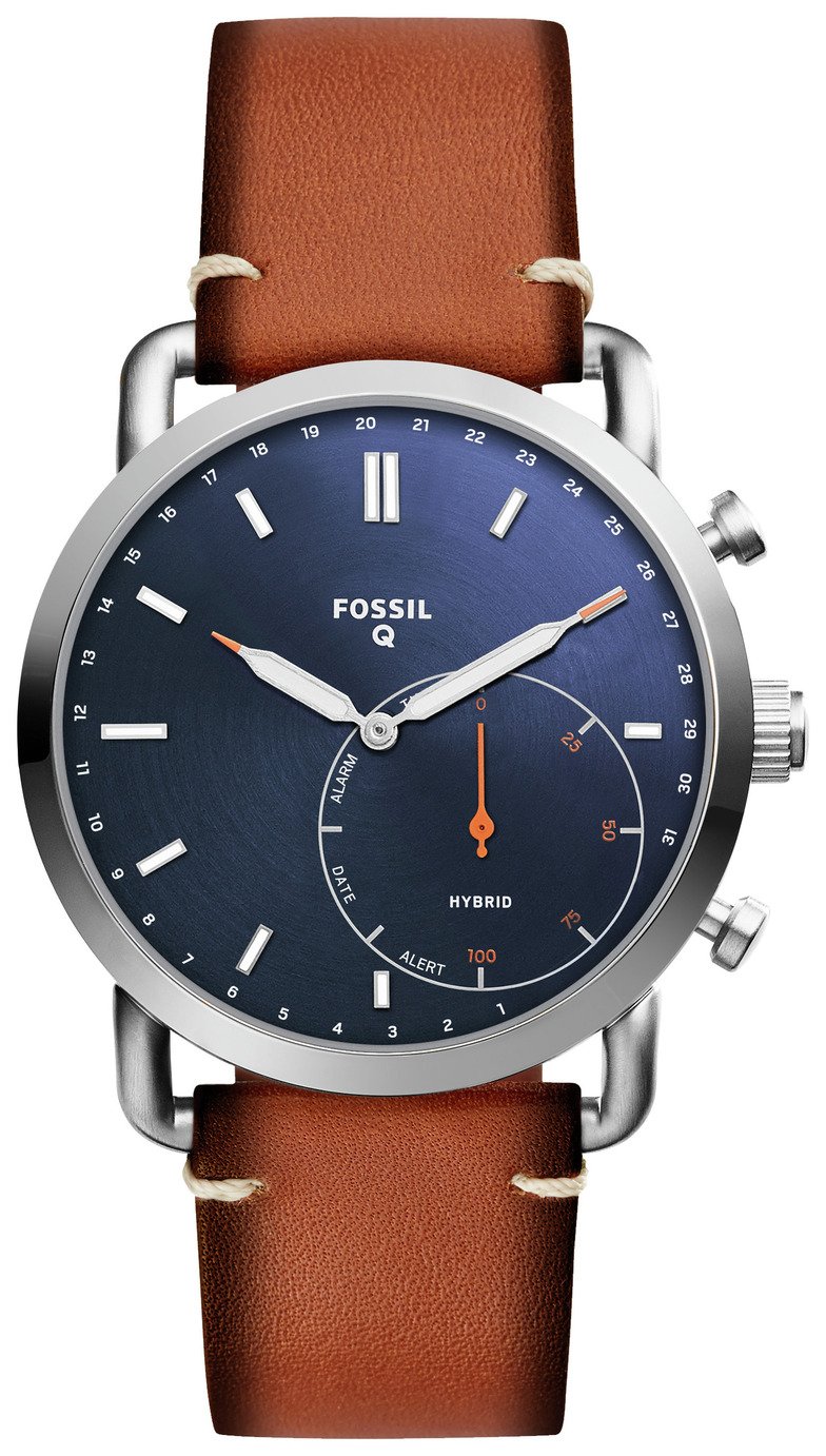 Fossil Commuter Hybrid Men's Brown Leather Smart Watch review