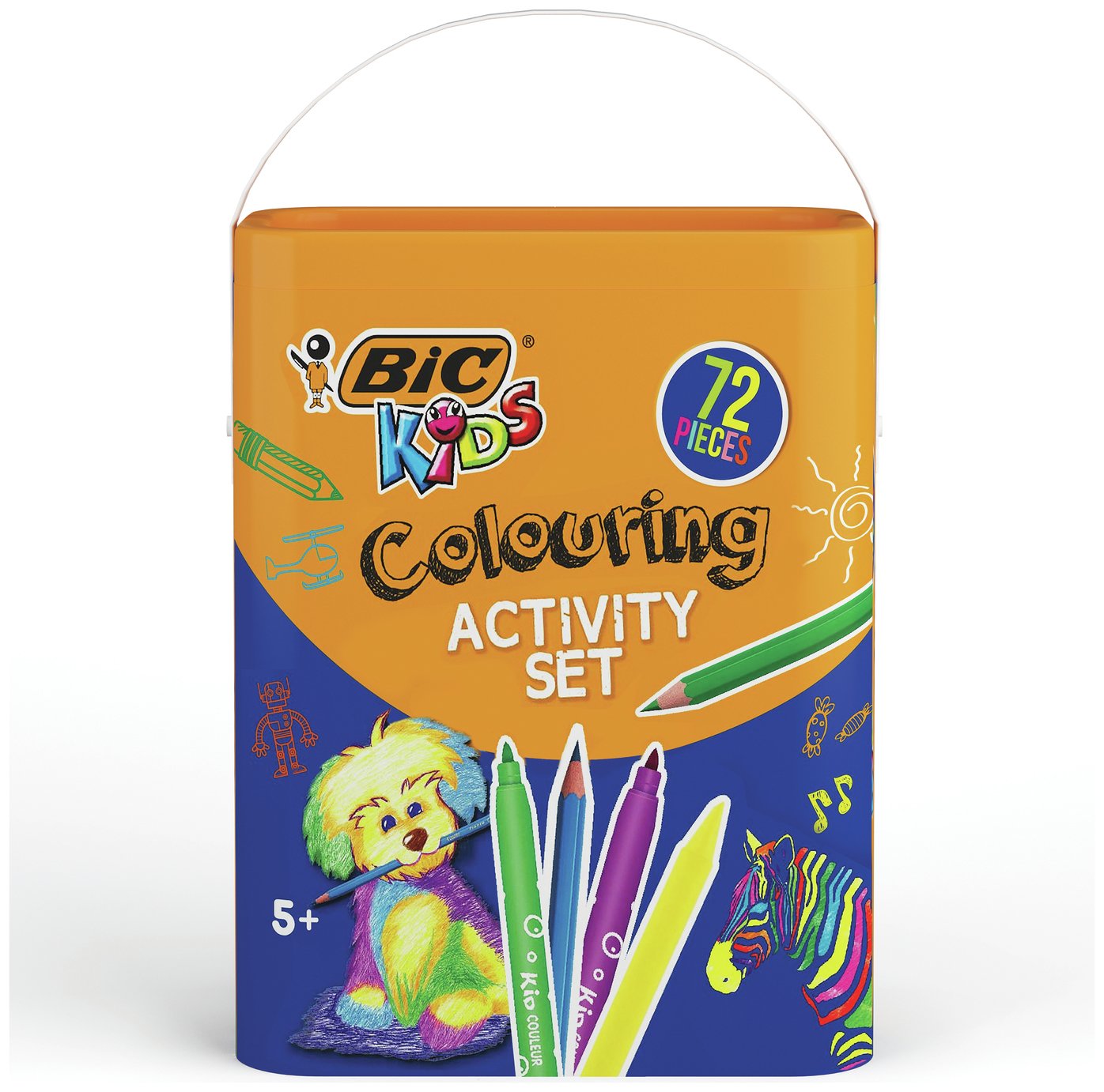 BIC Kid's 72 Piece Colouring Drum