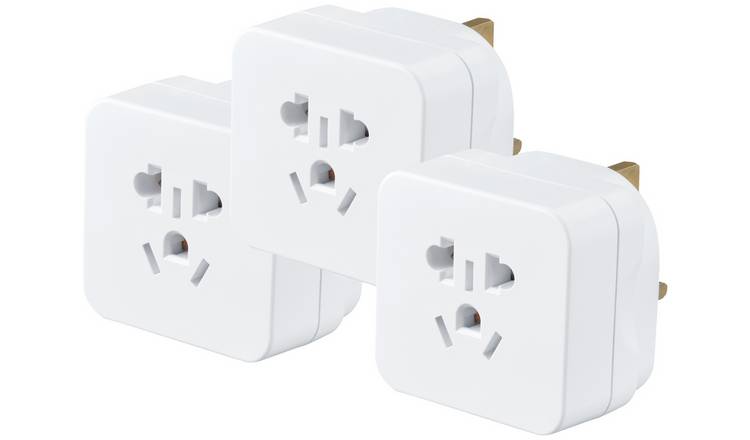 Buy Masterplug UK to Europe Travel Adaptor - 3 Pack, Travel adaptors