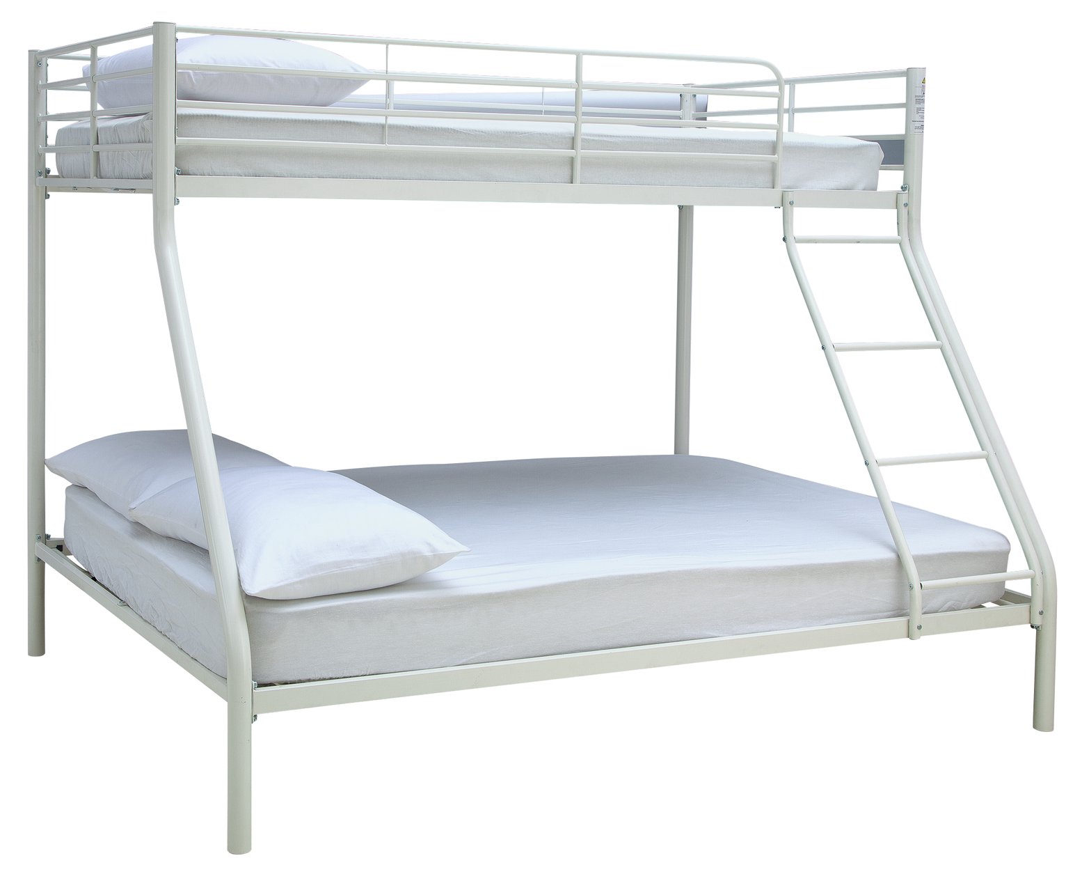Argos Home Willen White Triple Bunk Bed & 2 Mattresses