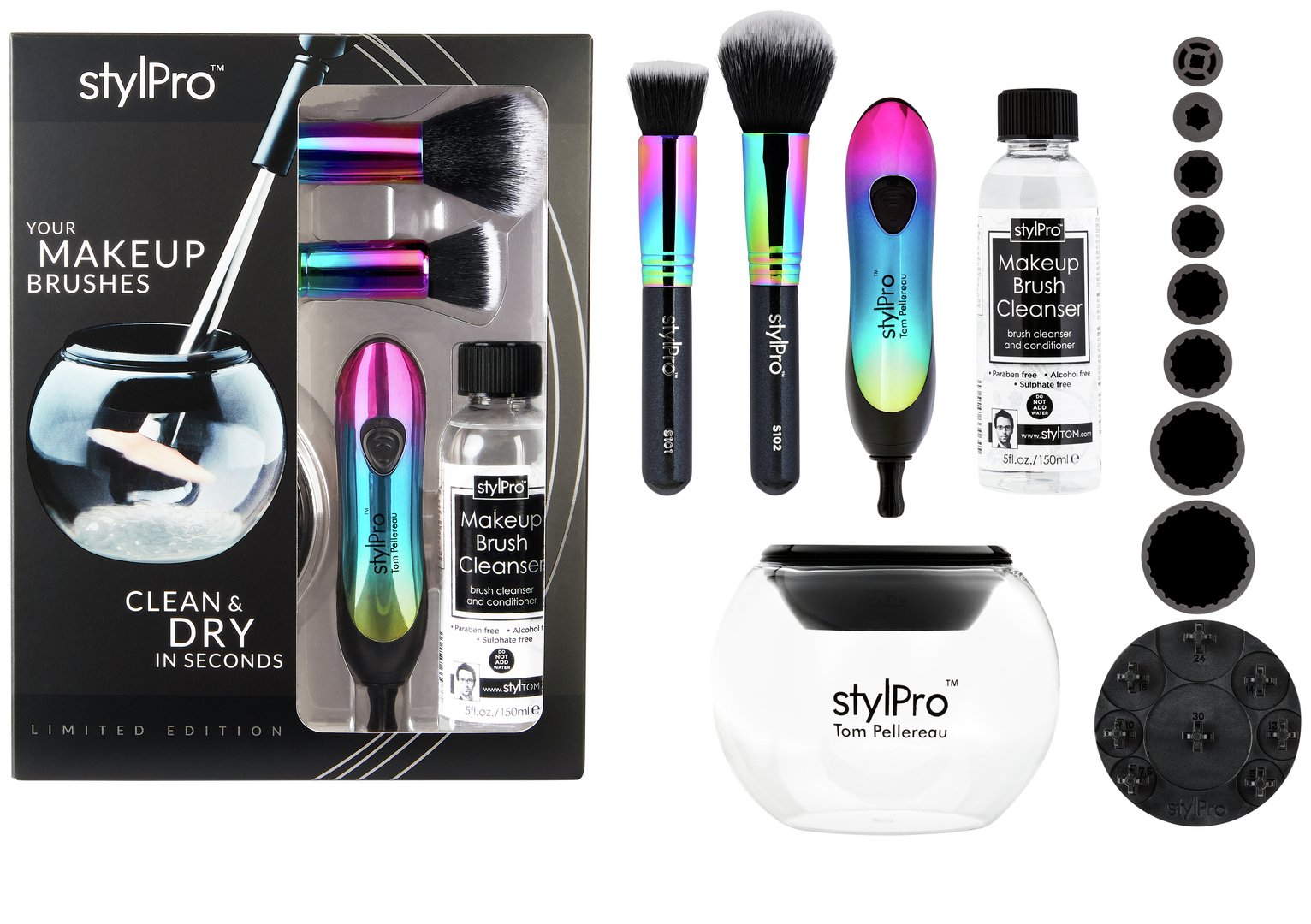 StylPro Iridescent Rainbow Make-up Brush Cleaner