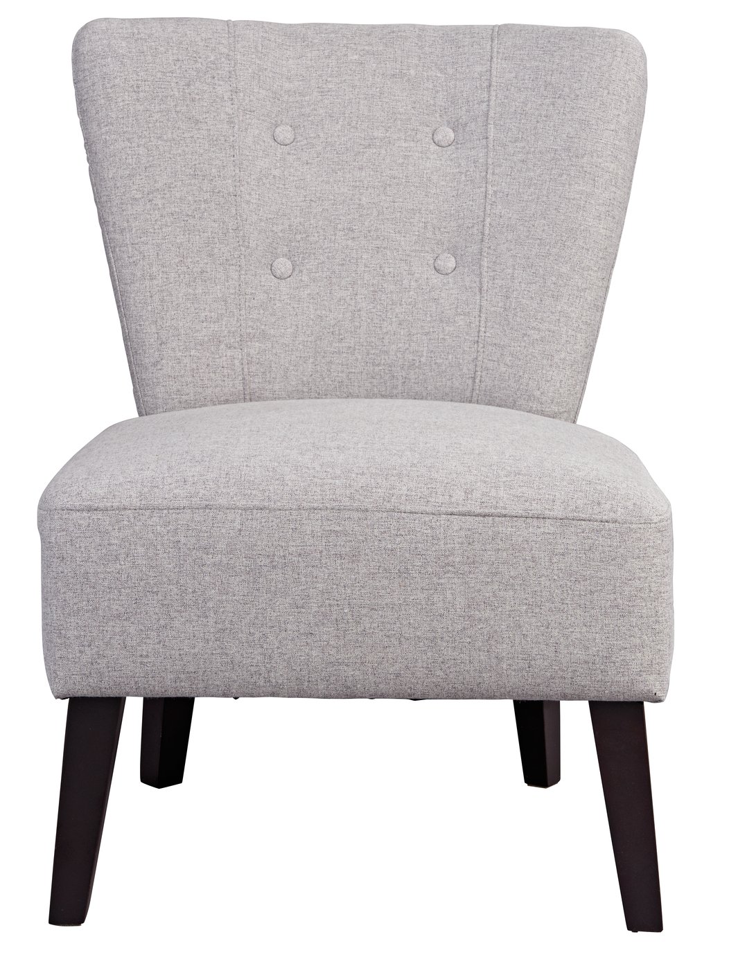 Argos Home Delilah Fabric Cocktail Chair - Light Grey