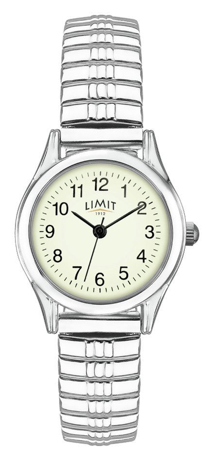 Limit Ladies Glow Dial Silver Coloured Expander Watch 