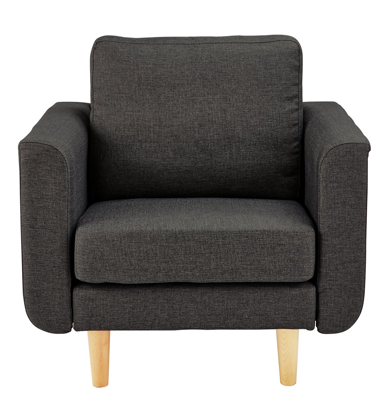 Argos Home Remi Fabric Armchair in a Box - Charcoal