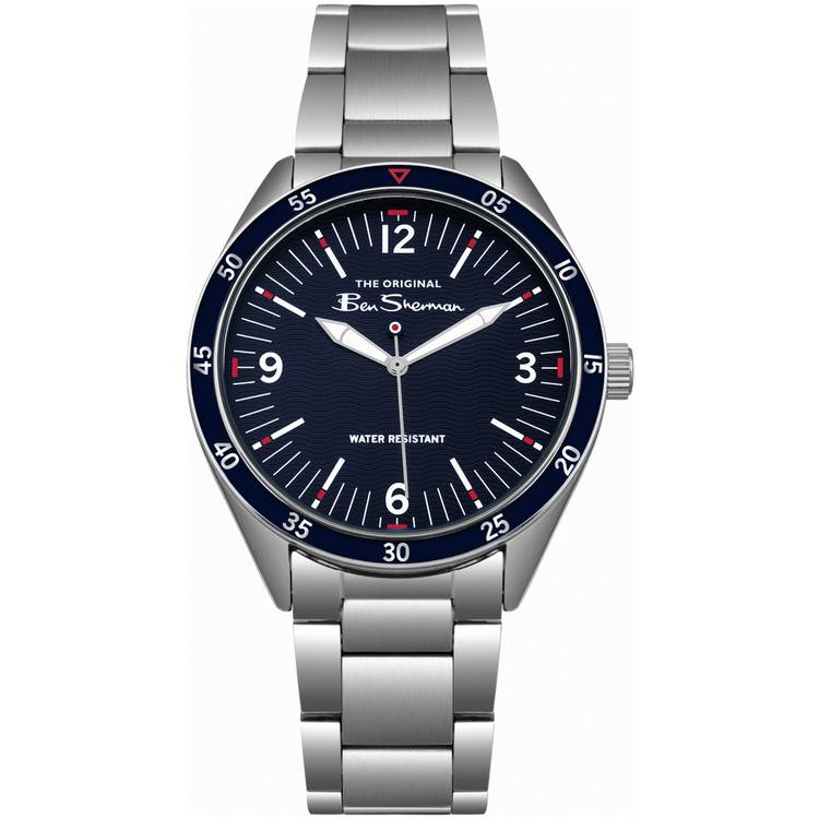 Ben Sherman Men's Stainless Steel Bracelet 3-Link Watch 0