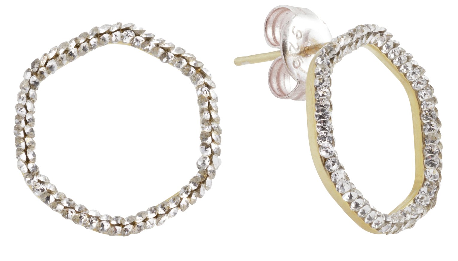 Revere 9ct Gold Plated Crystal Circle Hoop Earrings Review