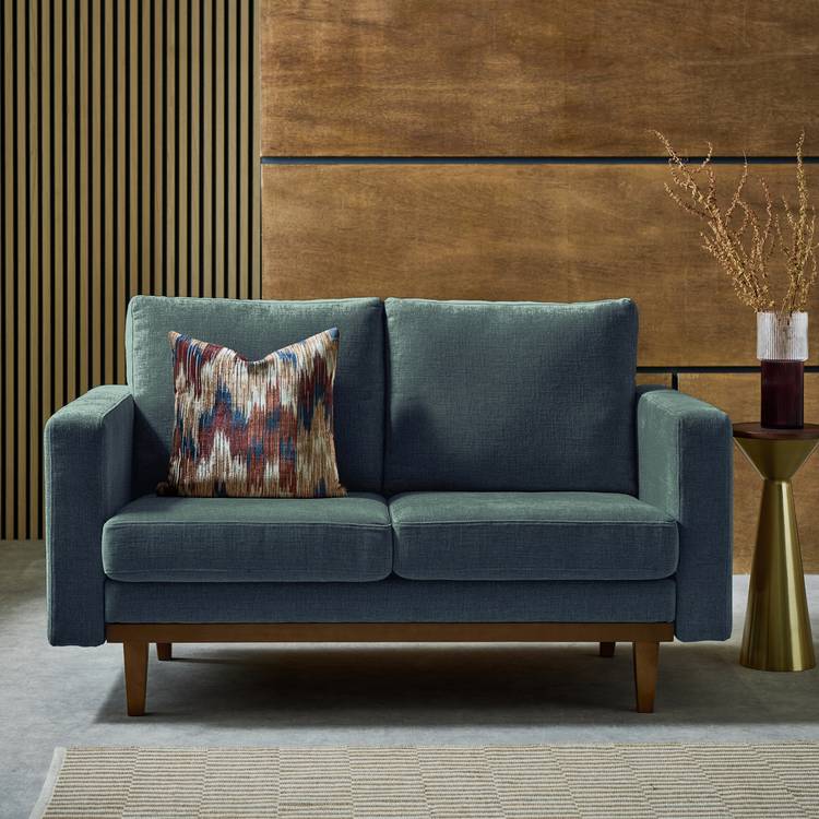 Habitat Della Fabric 2 Seater Sofa - Blue 0