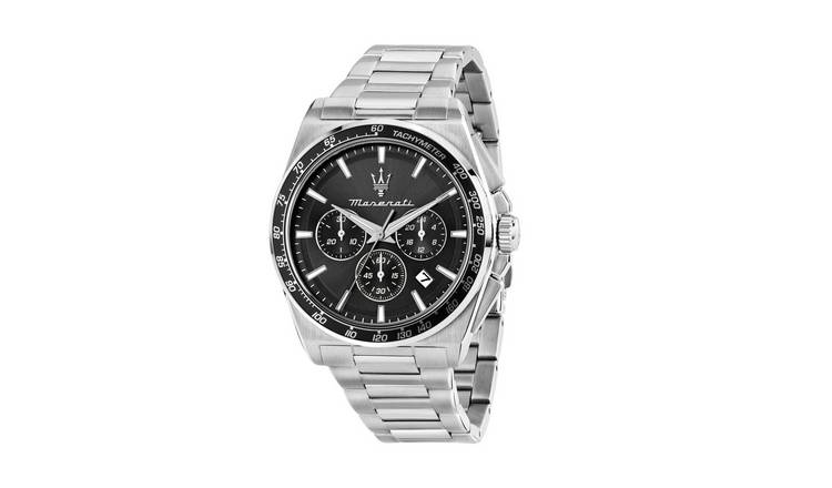 Maserati Velocita Men's Black Dial Stainless Steel Bracelet Watch
