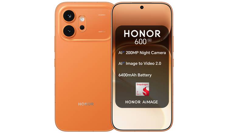 SIM Free HONOR 600 5G 256GB AI Mobile Phone - Orange