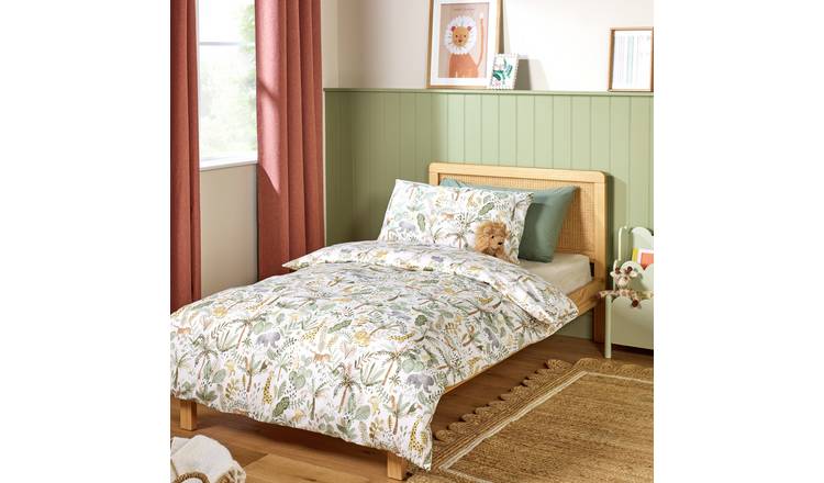 Argos Home Kids Cotton Jungle Safari Bedding Set - Toddler