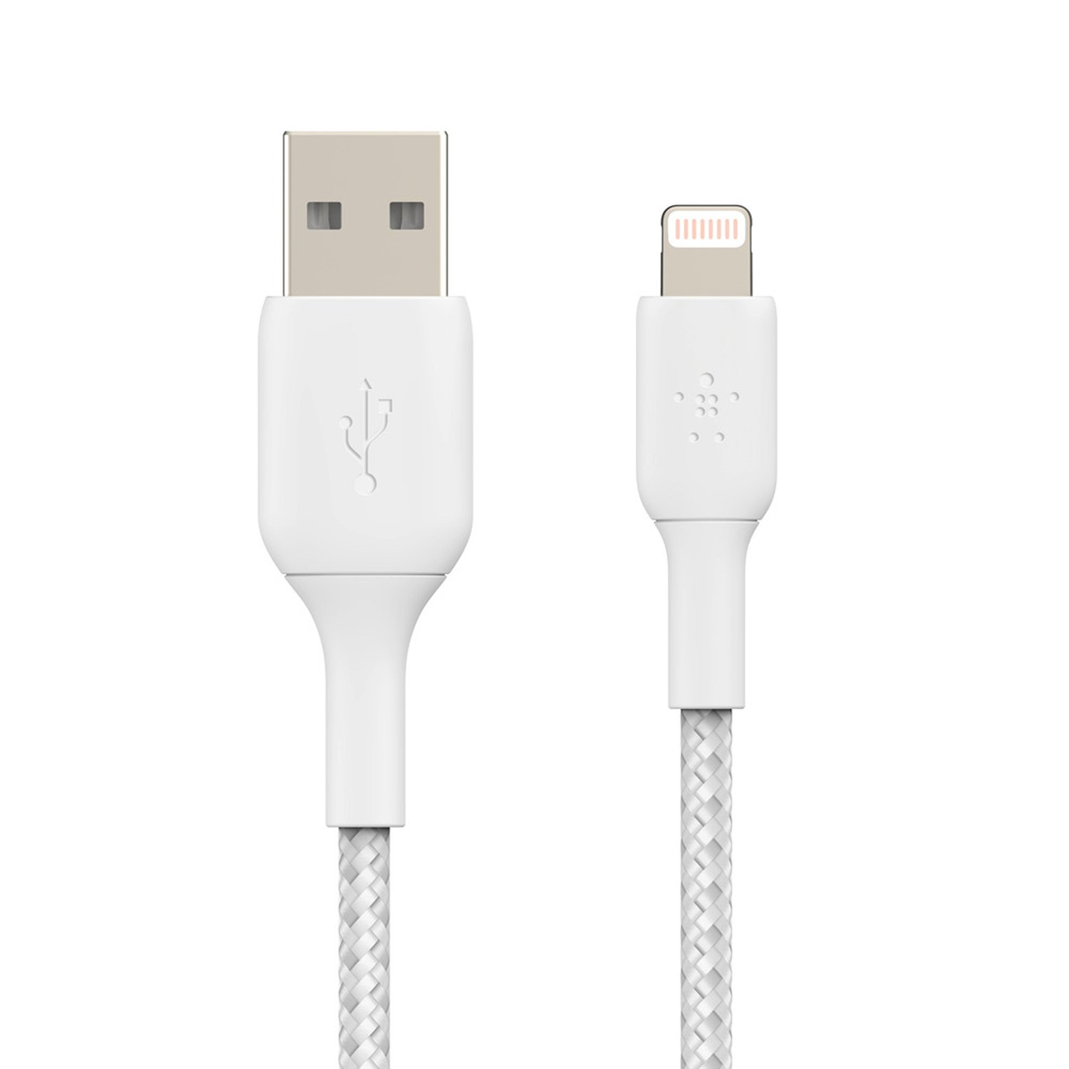 Belkin Braided USB-A to Lightning 2m Cable - White