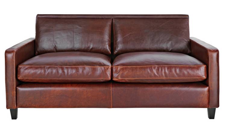 Habitat Chester 3 Seater Leather Sofa - Tan 0