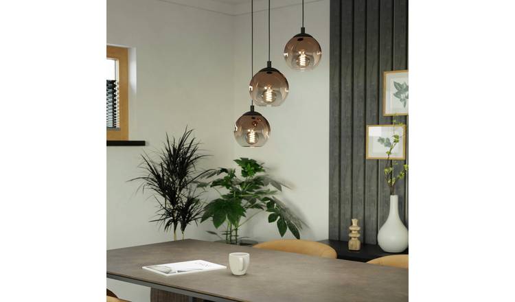 EGLO Ariscani 3 Adjustable Pendant Light - Black