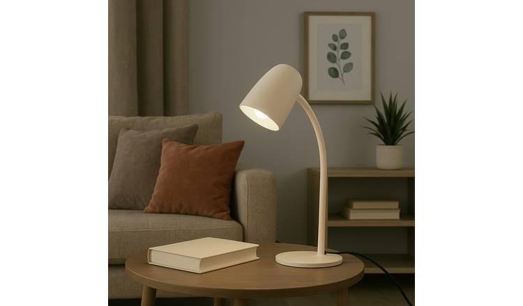 EGLO Carlo Modern Steel Flexible Desk Lamp - Sand