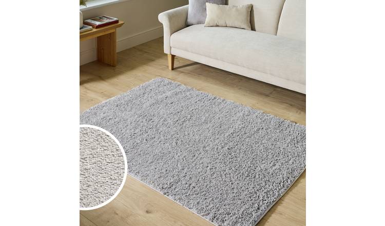 Argos Home Teddy Light Grey Shaggy Rug - 160x230cm