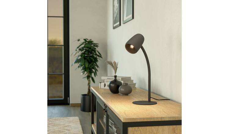 EGLO Carlo Modern Steel Flexible Desk Lamp - Black