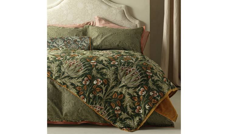 Habitat x Morris & Co. Artichoke Quilted Green Bedspread - 200x150cm