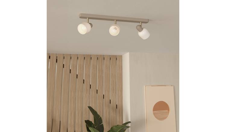 EGLO Corato Steel 3 Light Spotlight - Sand