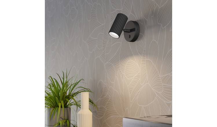 EGLO Portillo Metal Wall Light - Black