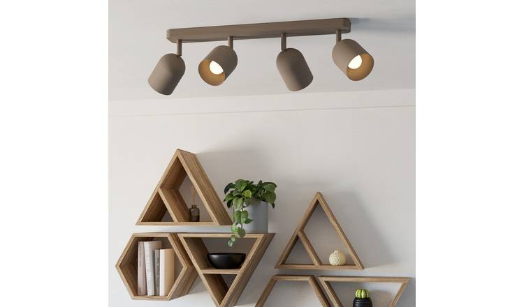 EGLO Tilston Steel 4 Light Spotlight - Sand
