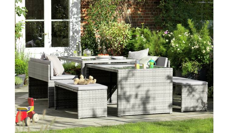 Argos grey best sale patio set