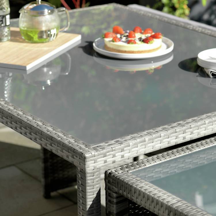 Argos Home 8 Seater Space Saving Rattan Effect Patio Set 0