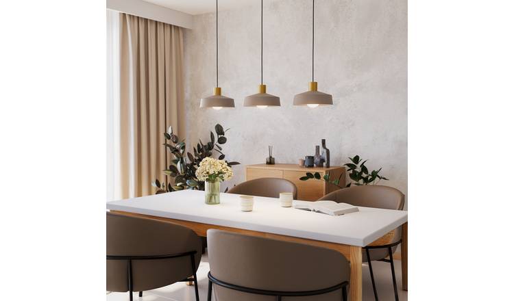 EGLO Valdiola Adjustable 3 Pendant Light - Sand